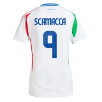 Camisa de time de futebol Itália Gianluca Scamacca #9 Replicas 2º Equipamento Feminina Europeu 2024 Manga Curta